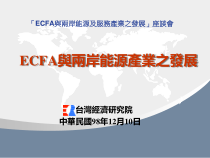 ECFA與兩岸能源產業之發展