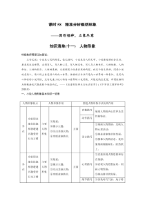 (新高考)高考语文二轮复习第7部分 小说阅读 课时58　精准分析概括形象-因形悟神，立象尽意 (含详解)