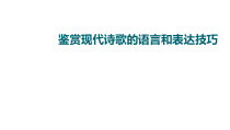 (新高考)高考语文一轮复习课件3.6.3鉴赏现代诗歌的语言和表达技巧》(含详解)