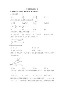 (四川版)2022年中考数学模拟练习卷06（含答案）