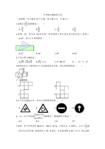 (湖北版)2022年中考数学模拟练习卷06（含答案）