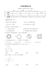 (湖南版)2022年中考数学模拟练习卷02（含答案）