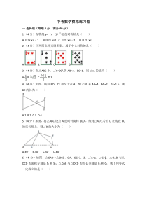 (通用版)2022年中考数学模拟练习卷08（含答案）