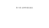 第十课《法律伴我们成长》PPT课件-七年级下册道德与法治部编人教版