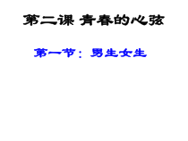 第二课《青春的心弦——男生女生》PPT课件3-七年级下册道德与法治部编人教版