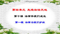 第十课《法律伴我们成长——法律为我们护航》PPT课件1-七年级下册道德与法治部编人教版