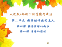 第四课《揭开情绪的面纱——青春的情绪》PPT课件2-七年级下册道德与法治部编人教版