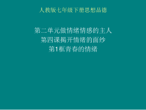 第四课《揭开情绪的面纱——青春的情绪》PPT课件1-七年级下册道德与法治部编人教版
