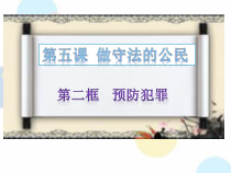 5.2《预防犯罪》PPT课件4-八年级上册道德与法治-部编人教版