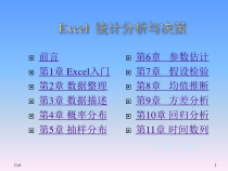 计量经济学Eviews中用Excel统计分析目录