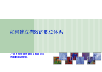如何建立有效的职位体系