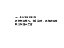 某公司部门职责和定岗定编和职位说明书