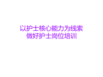 以护士核心能力为线索做好护士岗位培训课件