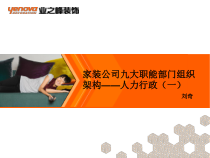 家装公司九大职能部门组织架构