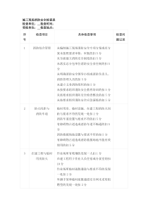 施工现场消防安全检查表