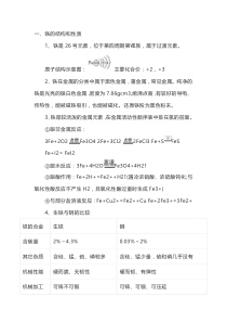 高考化学之铁和铁的化合物专题