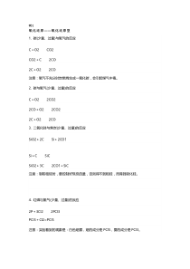 高中化学十一类59个量变引起质变的化学反应方程式归纳