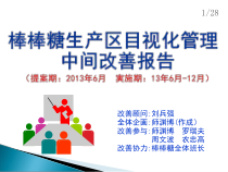棒棒糖生产区的目视化管理中间改善报告(师渊博)