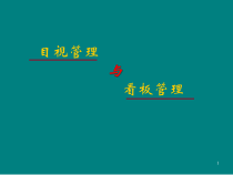 目视管理与看板管理培训课程