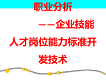 企业技能人才岗位能力标准开发技术概述