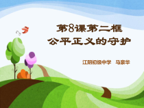 4.8.2《公平正义的守护》PPT课件2-八年级下册道德与法治部编版