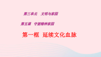 3.5.1《延续文化血脉》PPT课件-九年级上册道德与法治【部编版】