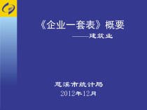 一套表建筑业培训简要