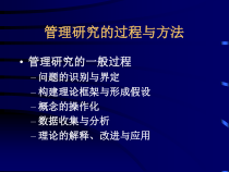 企业管理研究的过程与方法