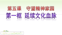 5.1《延续文化血脉》PPT课件13-九年级上册道德与法治部编版
