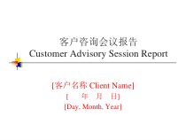 客户咨询会议报告