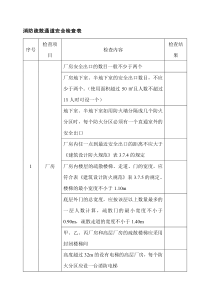 消防疏散通道安全检查表