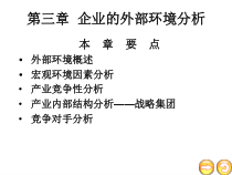 企业的外部环境分析