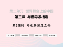  第二单元 第三课《与世界紧相连 第2框 与世界深度互动》课件-九年级下册道德与法治部编版