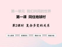  第一单元第一课《同住地球村 第2框 复杂多变的关系》课件-九年级下册道德与法治部编版