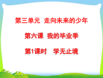 3.6.1第六课《我的毕业季-学无止境》PPT课件12-九年级下册道德与法治部编版