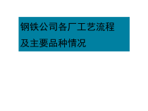 钢铁公司各厂工艺流程及主要品种情况概论