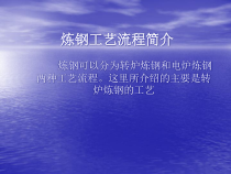 炼钢工艺流程简介