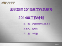 12余姚项目X年工作总结及X年计划汇编