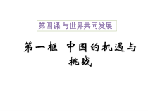 2.4.1第四课《与世界共同发展-中国的机遇与挑战》PPT课件3-九年级下册道德与法治部编版