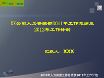 XXX公司人力资源XXXX年工作总结及XXXX年计划