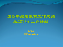 X年继续教育工作总结