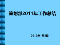 策划部XXXX年工作总结