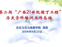 第二期广西21世纪园丁工程历史学科培训工作总结