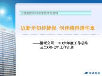 恒域房地产06年工作总结及07年工作计划