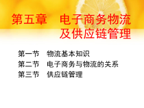 第5章电子商务物流及供应链管理