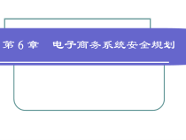 第06章电子商务系统安全规划