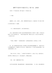 中考满分作文