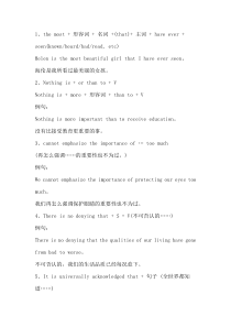 初中英语作文提分的优秀句型