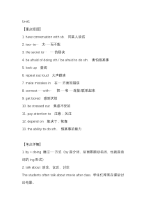新目标英语九年级Unit 1 必考知识点