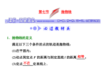 高考数学(文数)一轮复习课件 第八章 解析几何 第七节 抛物线(含详解)